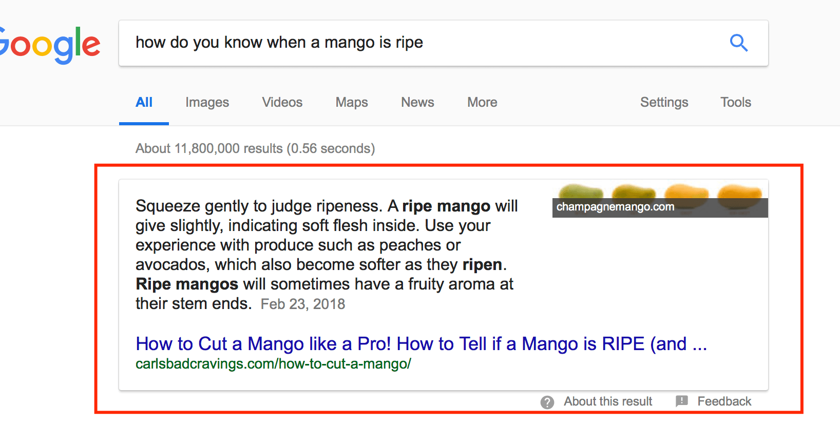 Featured Snippet Example By Harsh Mittal